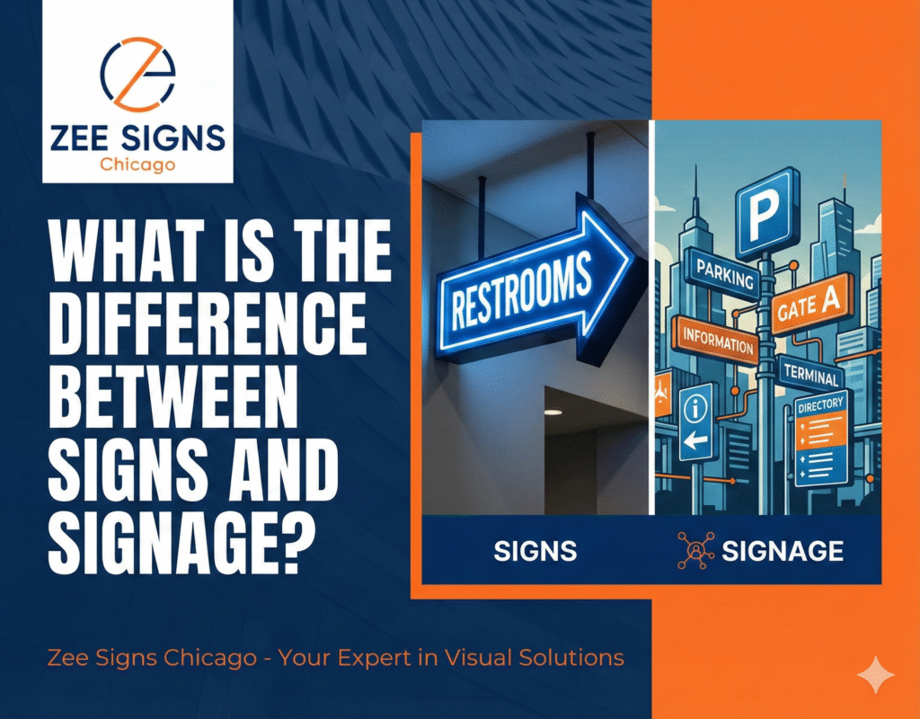 difference between signs and signage