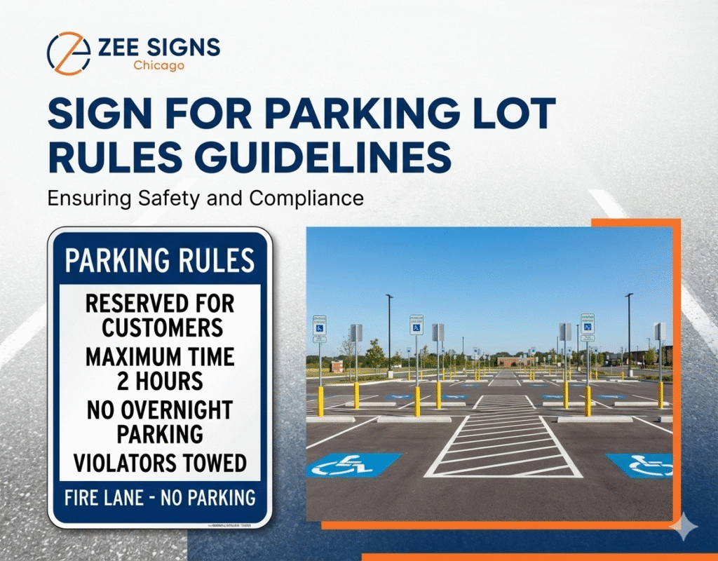 Sign for Parking Lot